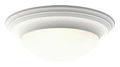 Close-to-Ceiling Fixture Steel Painted Finish Alabaster Glass Shade 60W 120V ac 3-Lamp White 5.406 H x 16.62 W in.