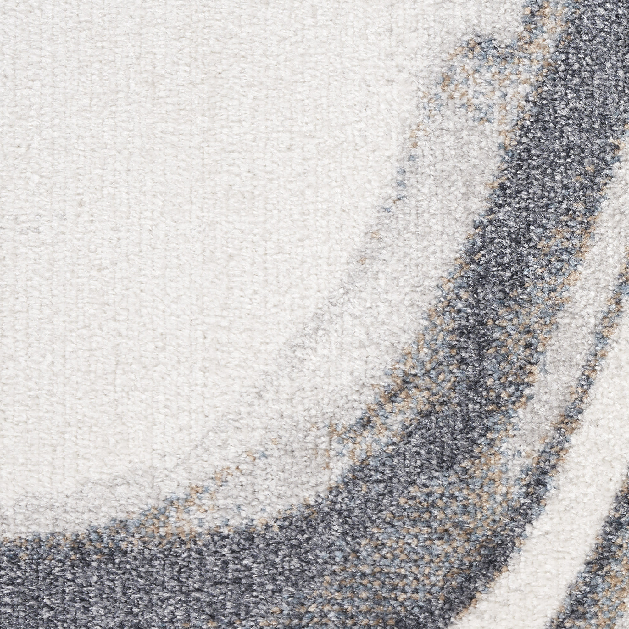 Nourison Astra Machine Washable 4' x 6' Ivory Grey Modern Indoor Rug