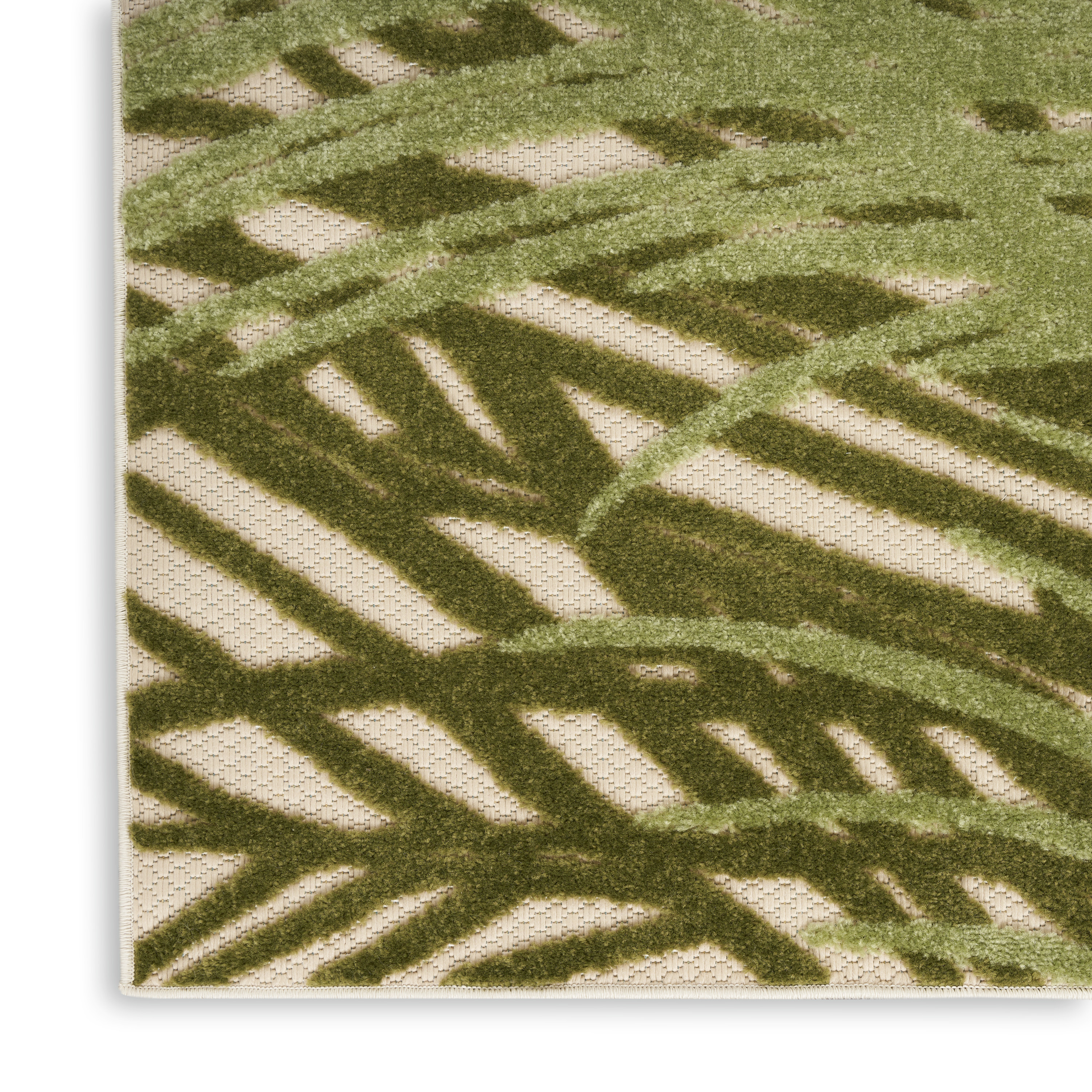 Nourison Aloha 3'6" x 5'6" Ivory Green Outdoor Rug