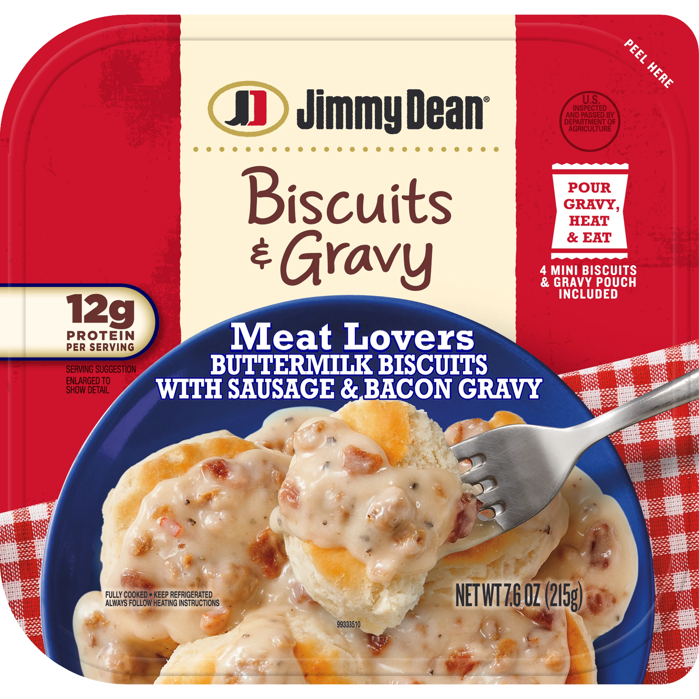Biscuits & Gravy Buttermilk Biscuits with Meat Lovers Gravy