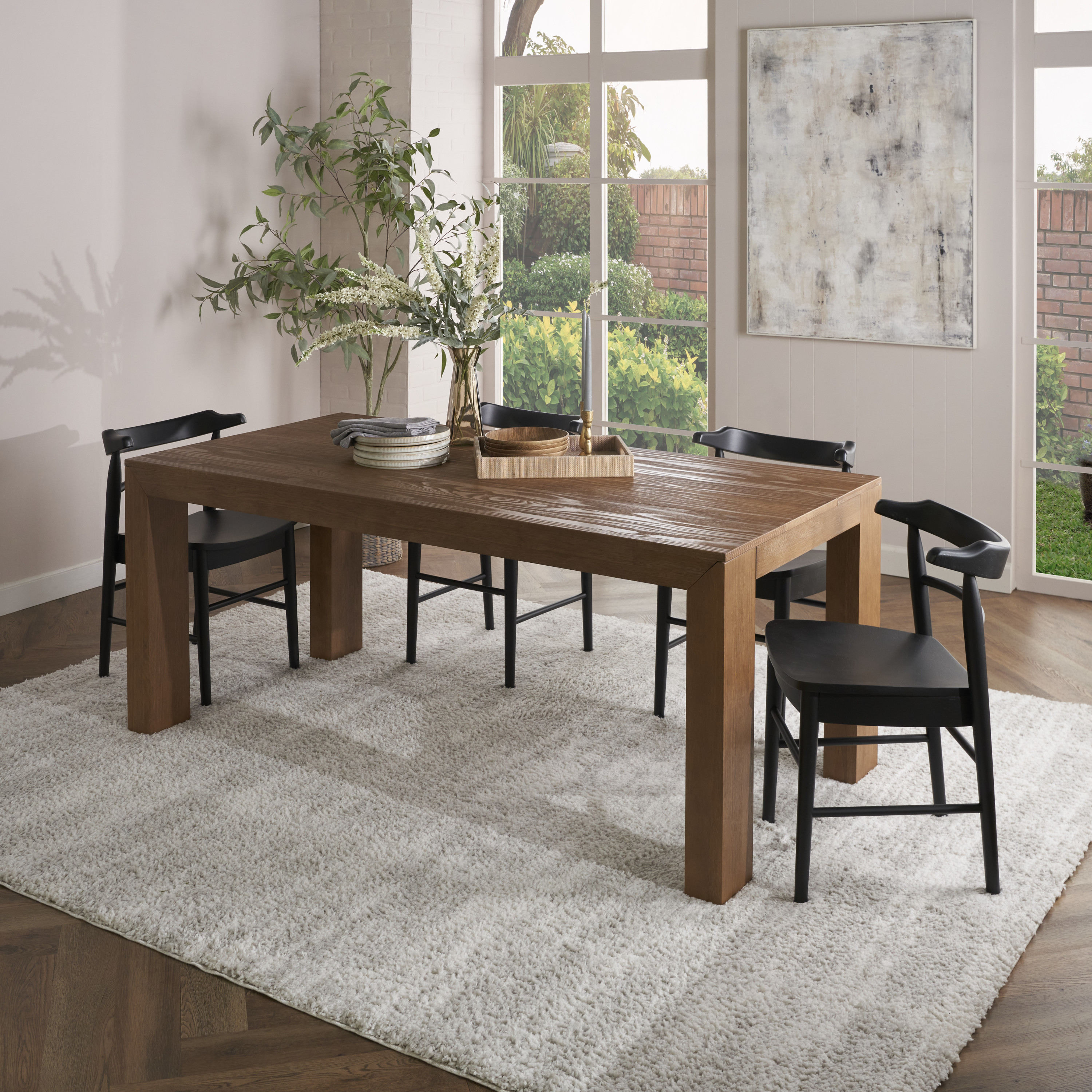 Nourison Modern Shag 7'10" x 9'10" Ivory Beige Modern Indoor Rug