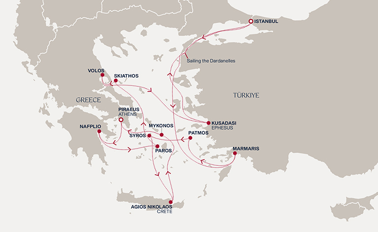Itinerary map