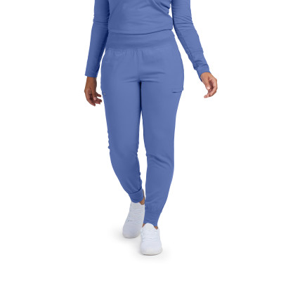 White Cross CRFT WB430 Women&#8216;s 6 Pocket High Rise Jogger Scrub Pants-White Cross