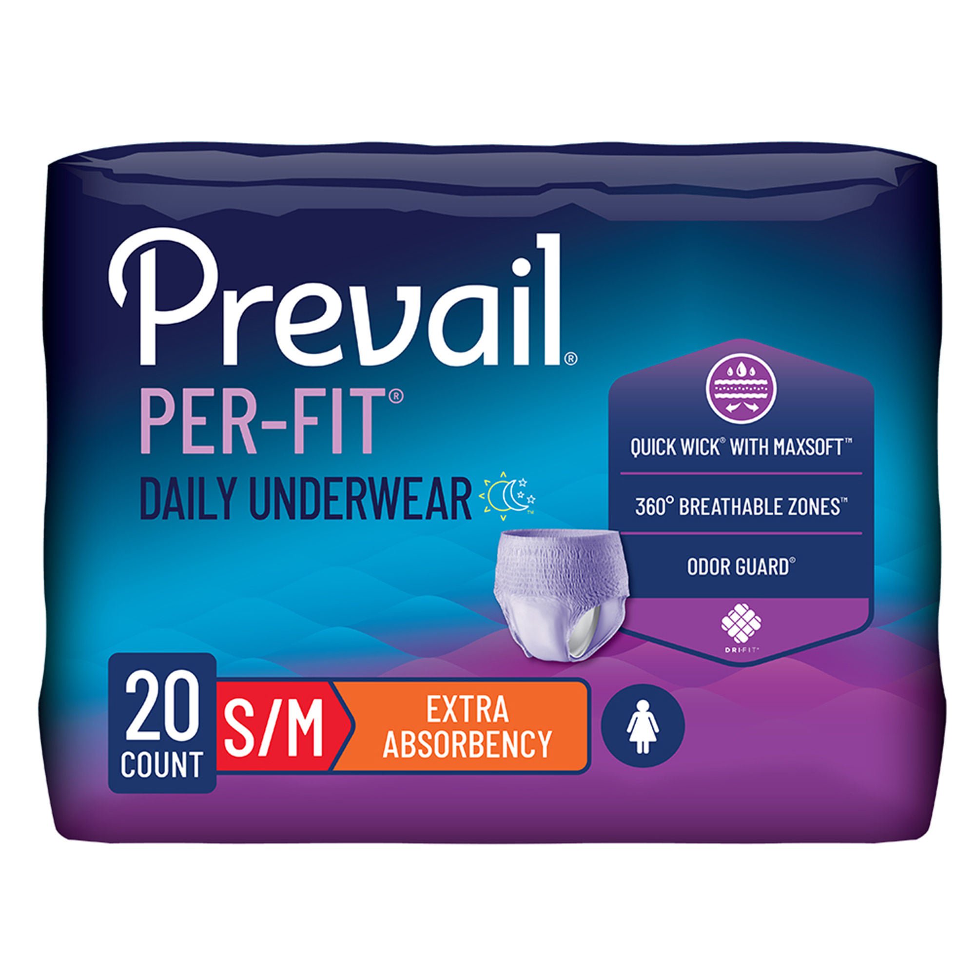 Prevail® Per-Fit® Women Extra Absorbent Underwear, Medium