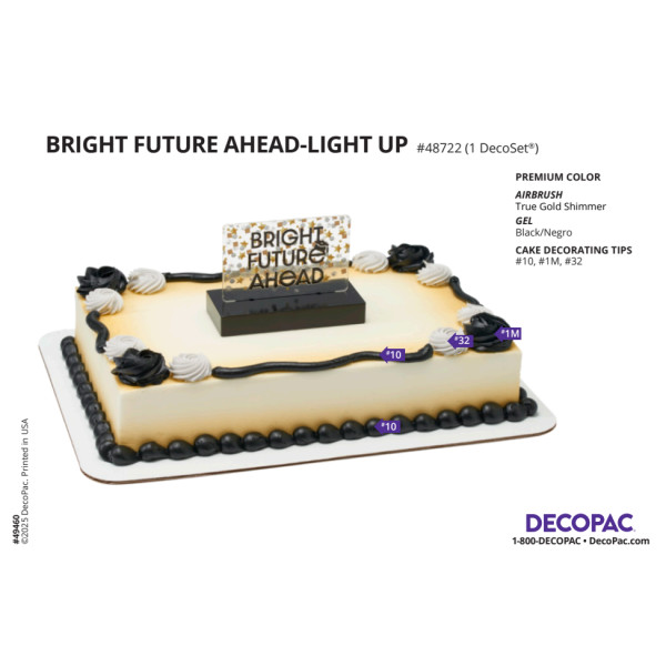Bright Future Ahead Cake Decorating Instruction Card