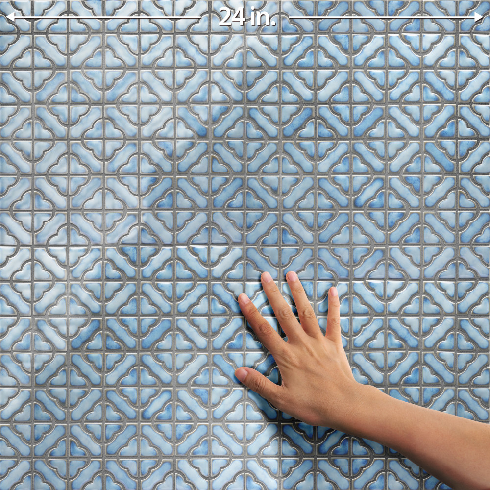 Sample – Hudson Tower Marine Porcelain Mosaic Tile