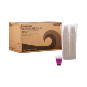 Boardwalk, Plastic Cold Cups, 3 oz, Polypropylene, Clear