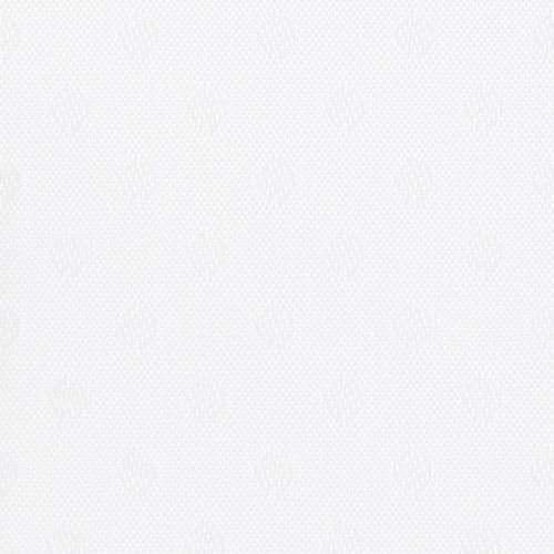 White woven wallpaper/fabric with a subtle repeating floral-diamond texture; laid flat and evenly lit, filling the frame in a close-up view that reveals a fine raised weave and soft diffuse lighting.