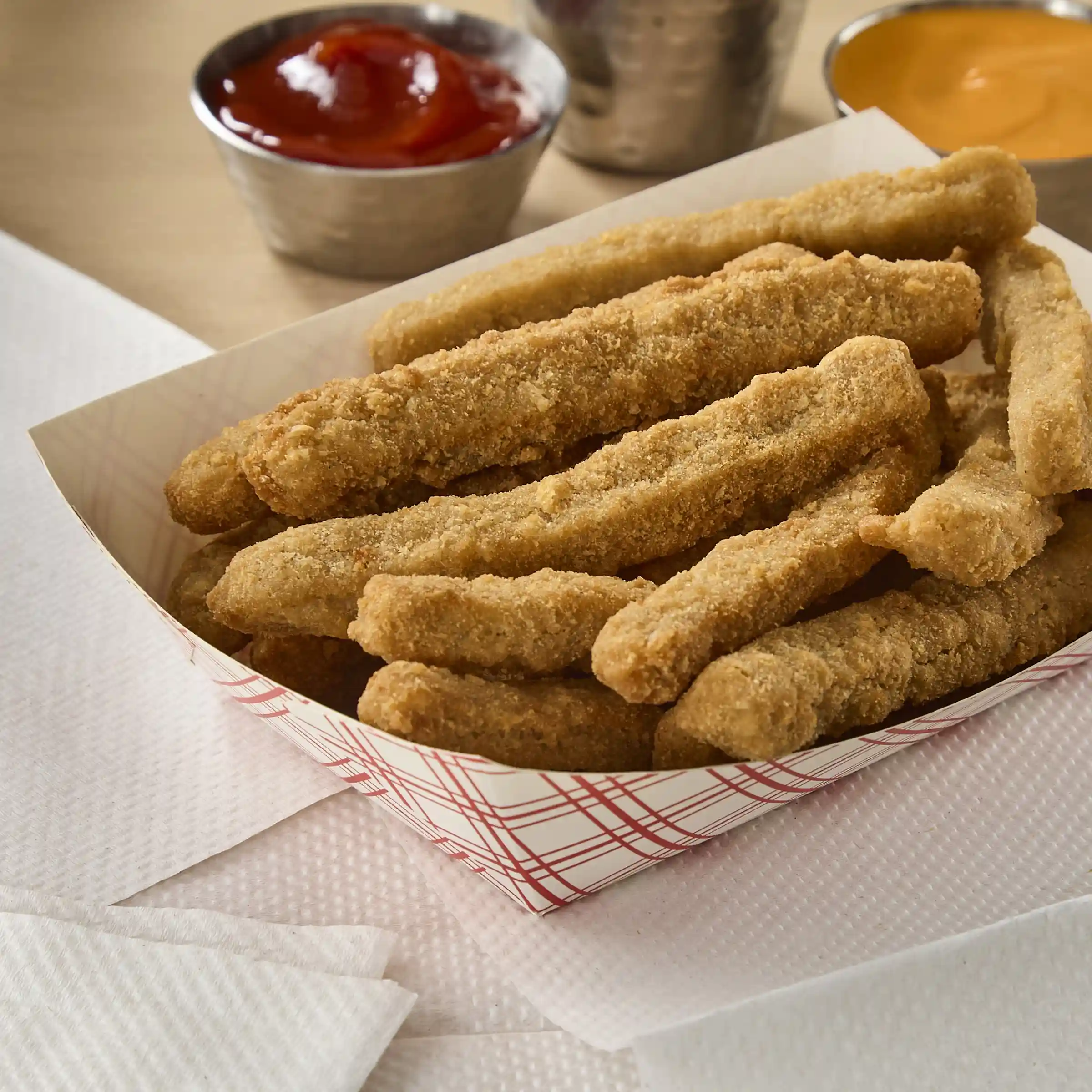 Tyson® Fully Cooked Whole Grain Fritter Golden Crispy Chicken Fries, CN, .43oz  https://images.salsify.com/image/upload/s--d3XUMCe1--/q_25/f0196dc1760d0a8c5d57dd0a2eeb364ff1fb9057.webp