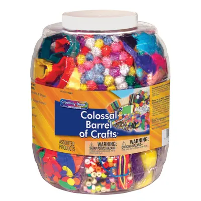 Creativity Street  Colossal Barrel of Crafts, Assorted Colors,  Assorted Sizes, 1 Kit