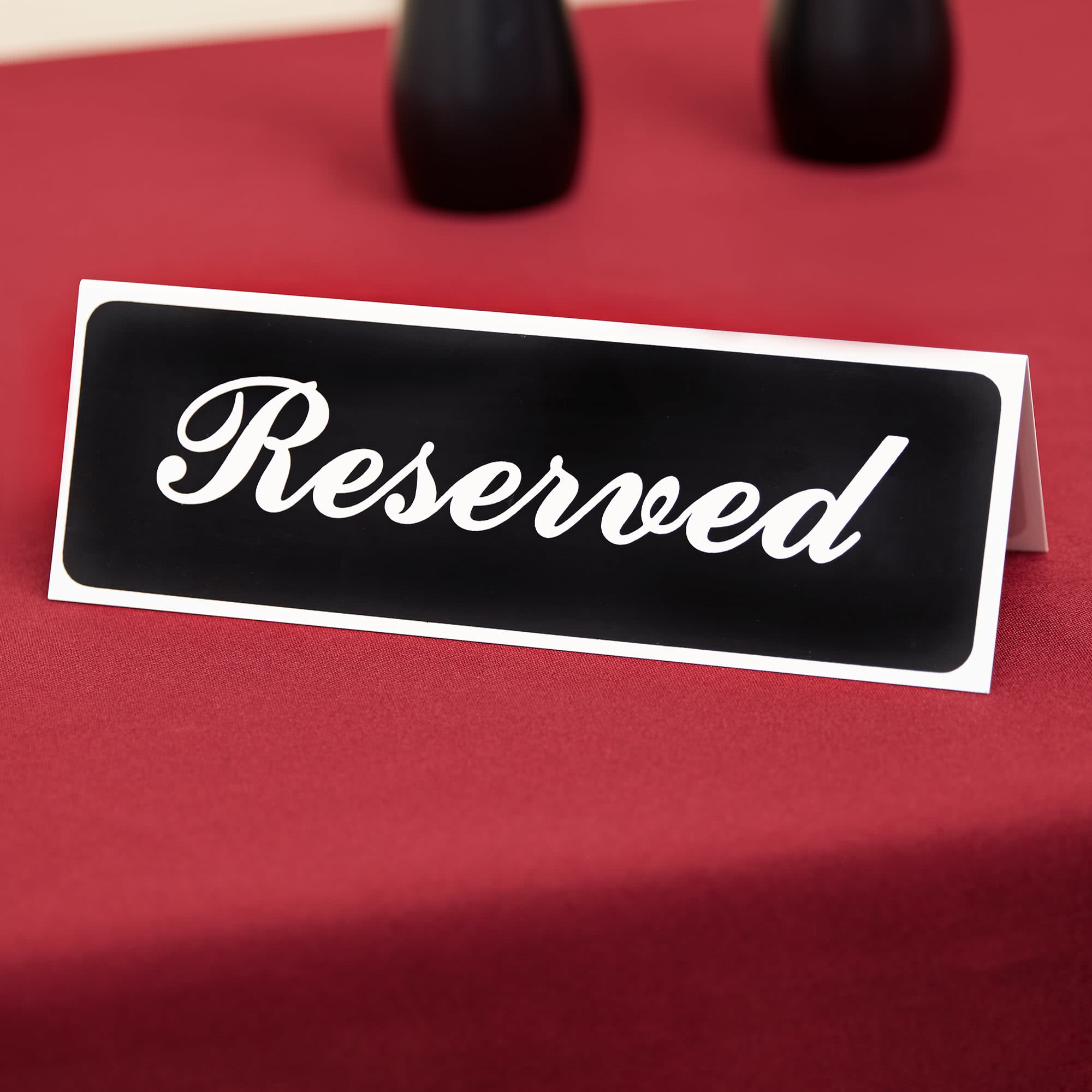 Reserved tabletop tent sign Vollrath Foodservice