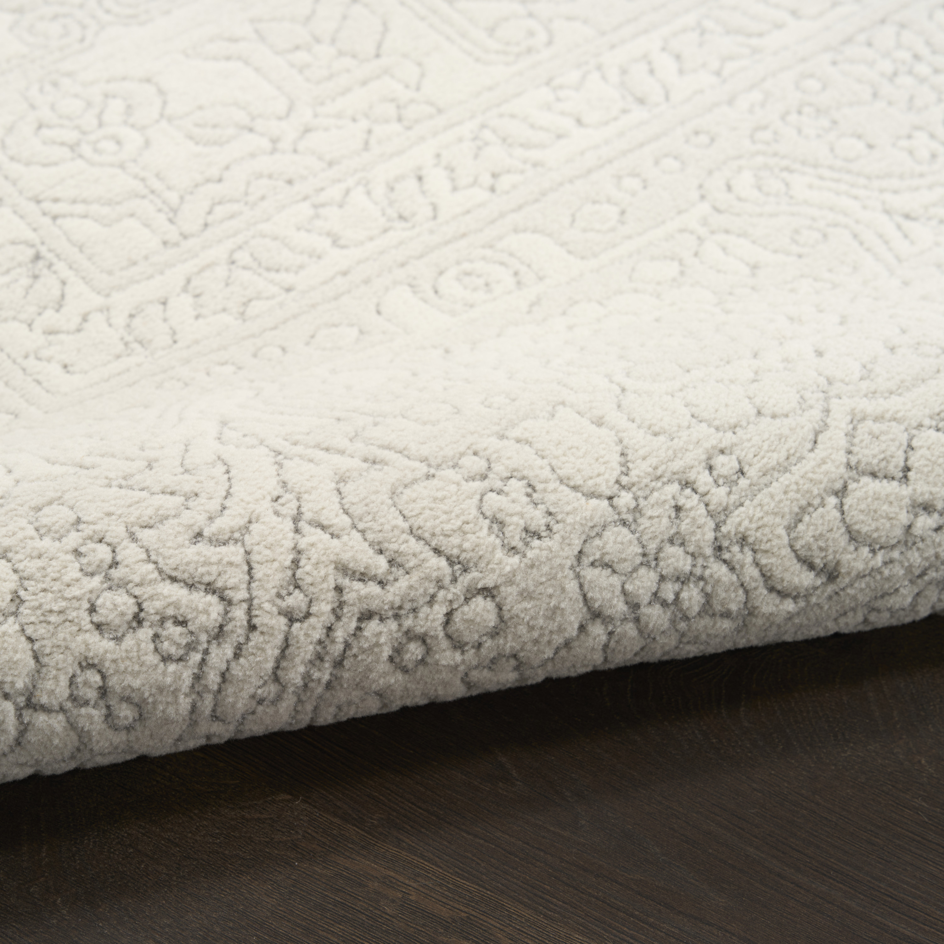 Nourison Grace 7'10" x 9'10" Ivory Light Grey Vintage Indoor Rug