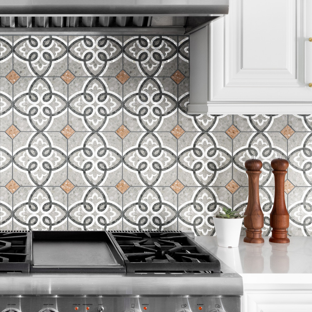 Riviera Taco Rojizo 1-5/8 in. x 1-5/8 in. Porcelain Floor and Wall Tile