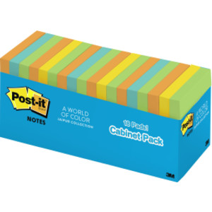 Notes, 3" x 3", Jaipur Collection, 18 Pads/Cabinet Pack