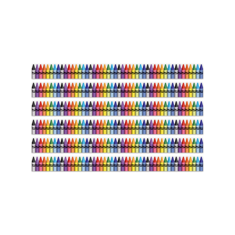 Crayola® Crayons Extra Wide Deco Trim®, 37 Feet Per Pack, 6 Packs