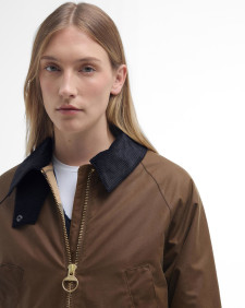 Esther Waxed Jacket Tan/Dress Tartan