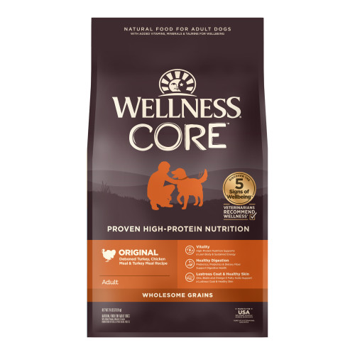 Wellness CORE Wholesome Grains Original Turkey & Chicken Front packaging