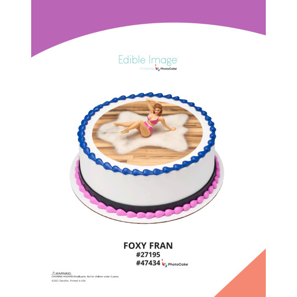 Foxy Fran The Magic of Cakes® PhotoCake® Enhanced Round Background Page
