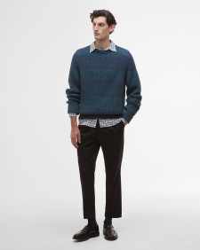 Paul Smith loves Barbour Saddle Crew Neck Jumper Rosette Blue