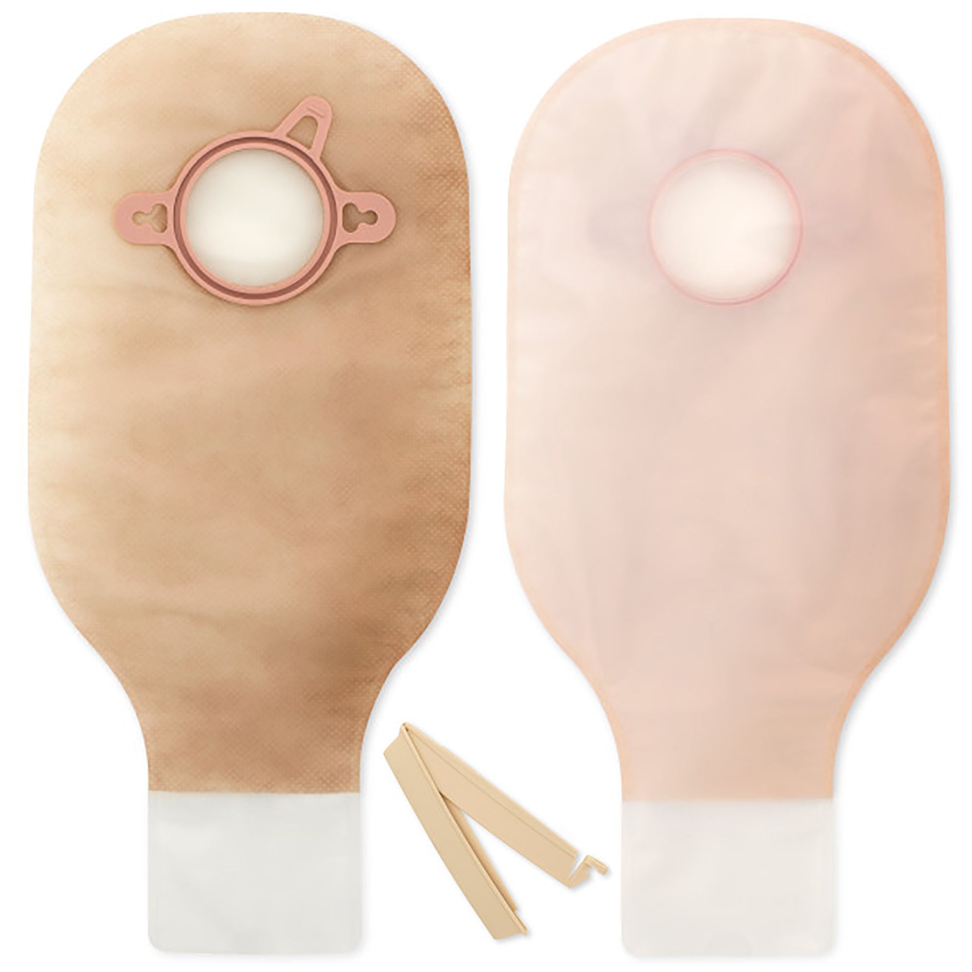 New Image™ Transparent Colostomy Pouch, Pre-cut to Fit 57 mm Stomas, Red Match
