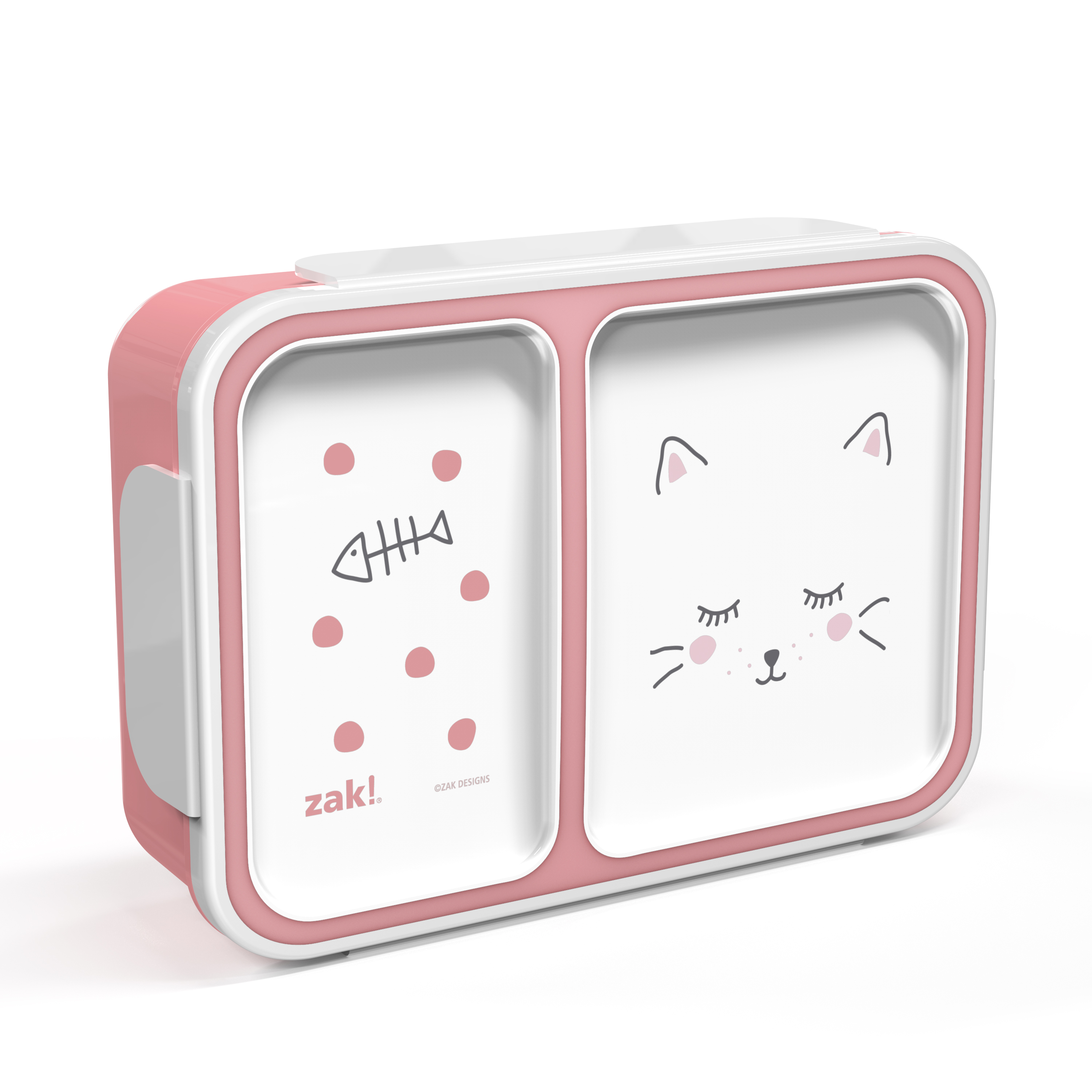 Soft Lines Dual-compartment Reusable Bento Box, Kitties slideshow image 4 Soft Lines Dual-compartment Reusable Bento Box, Kitties slideshow image 4