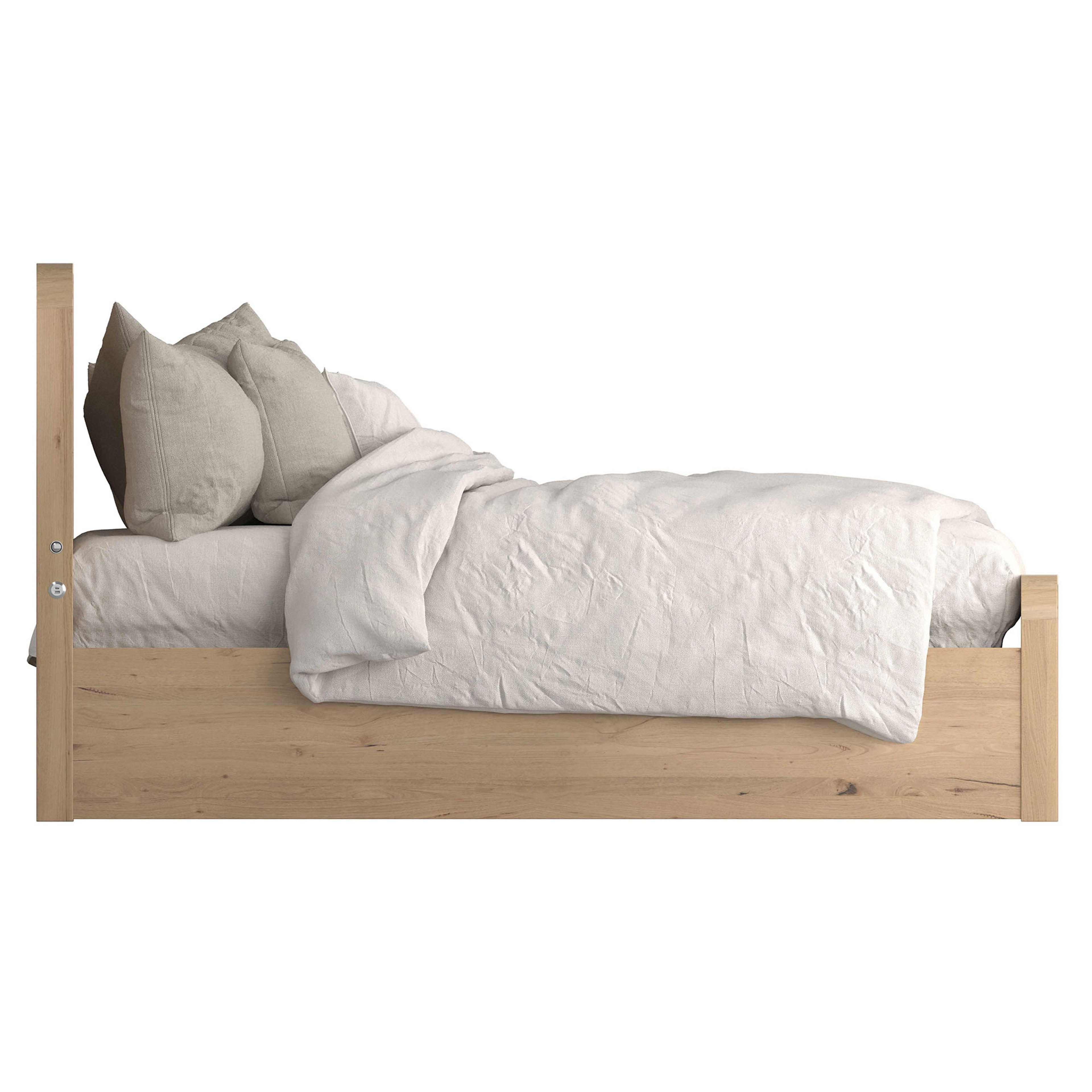 Lifestyle image of the  Lena Bed Frame, W/ Led Headboard & Gas Lift Base, Natural from Forty Winks