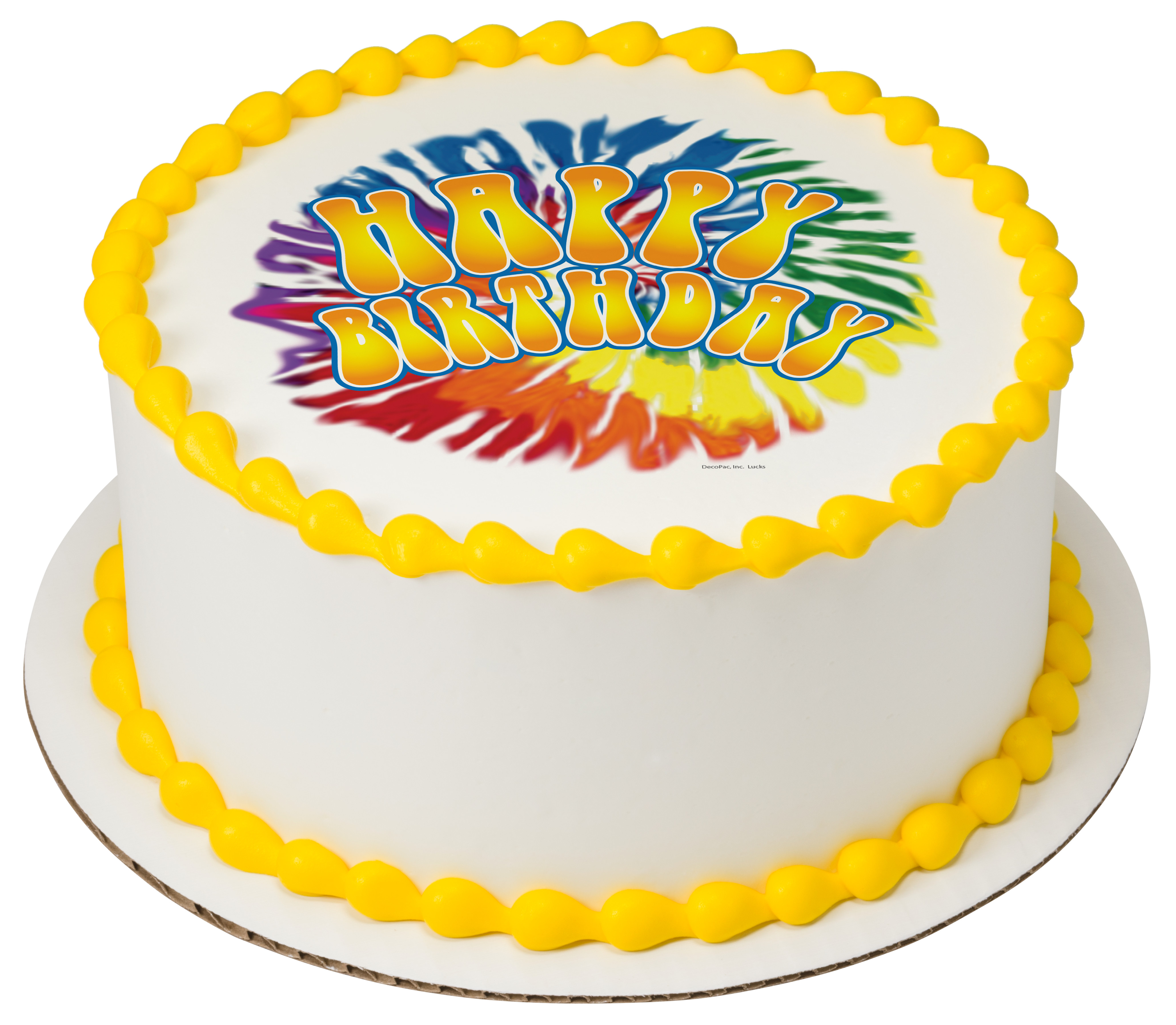 Tie Dye Birthday Photocake Image | DecoPac