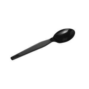 Dixie, Heavy-weight Polystyrene Disposable Plastic Teaspoons, Black