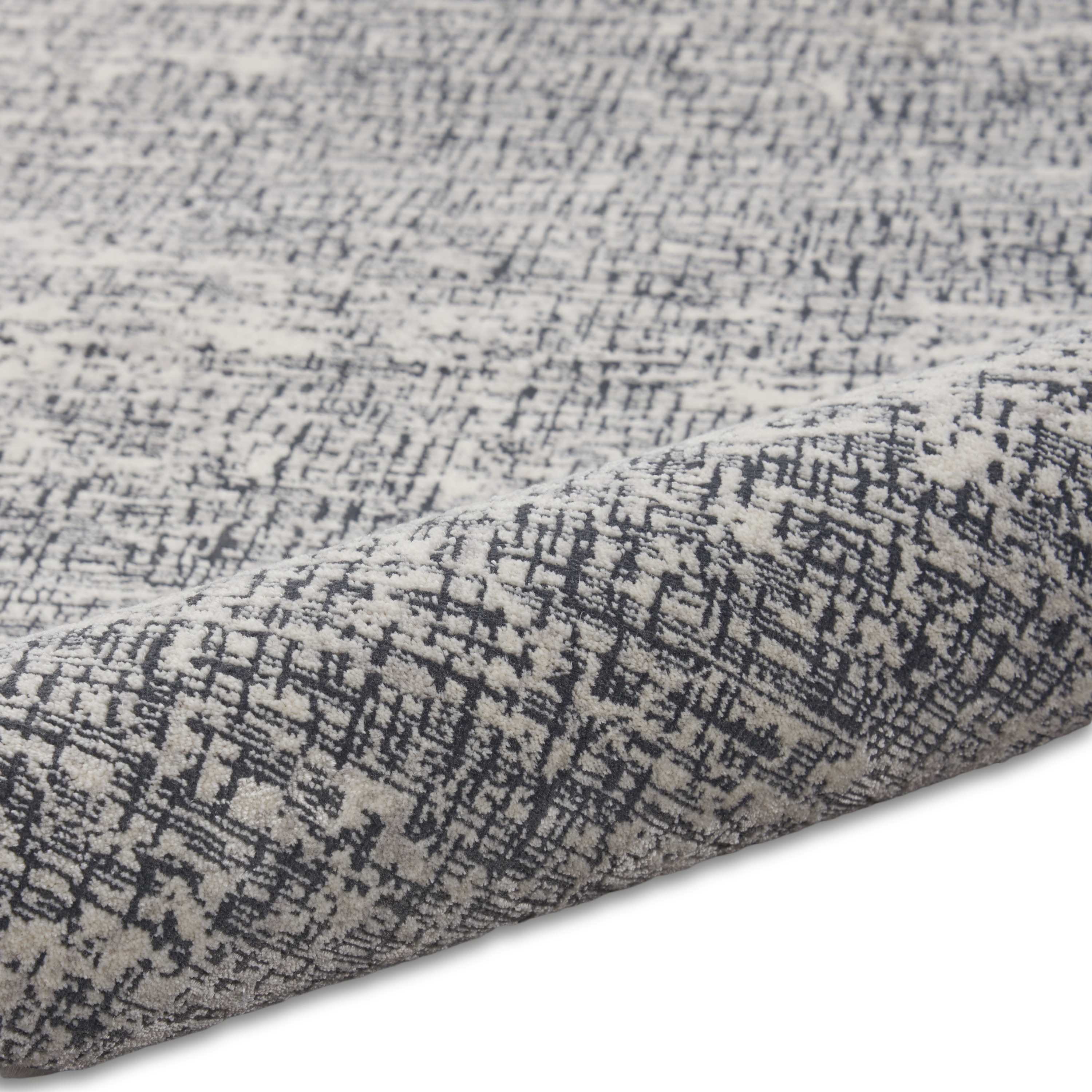 Calvin Klein CK970 Vapor 2'2" x 3'9" Ivory Black Modern Indoor Rug