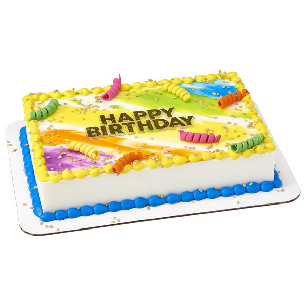 Gold Happy Birthday Layon