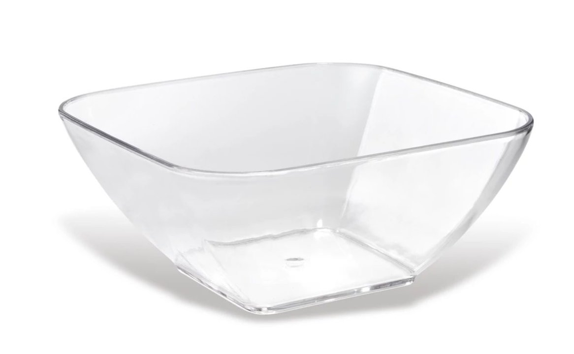Acrylic Square salad bowl 28.5 cm
