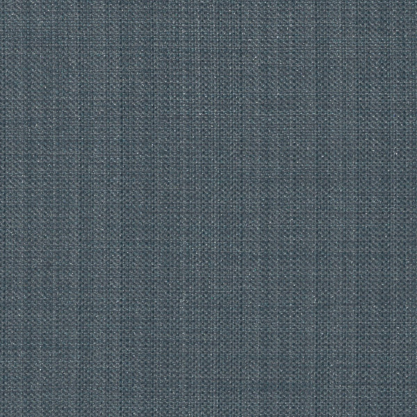 Blue-gray woven fabric displays subtle vertical striped texture from tightly interlaced threads, lying flat as an evenly lit, uniform surface filling the frame.