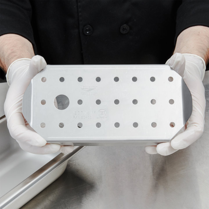 Fourth-size Super Pan V® stainless steel false bottom