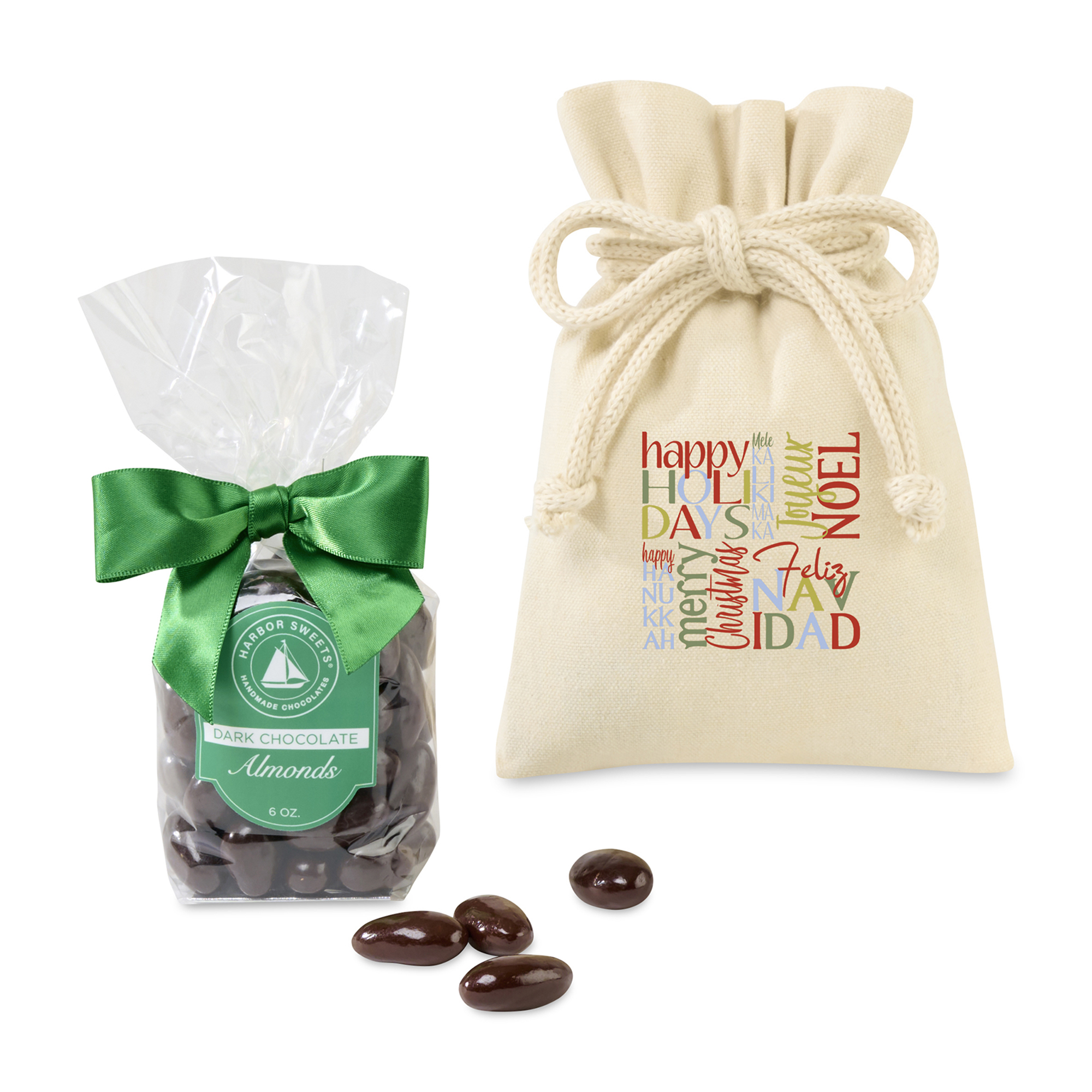 Harbor Sweets Chocolate Covered Almonds Gift Bag-Gourmet Expressions