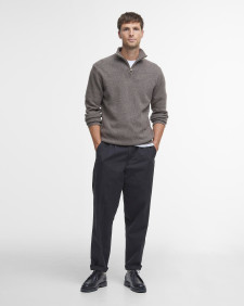 Essential Half-Zip Jumper Dark Stone