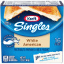 Kraft Singles White American Cheese Slices, 16 ct Pack