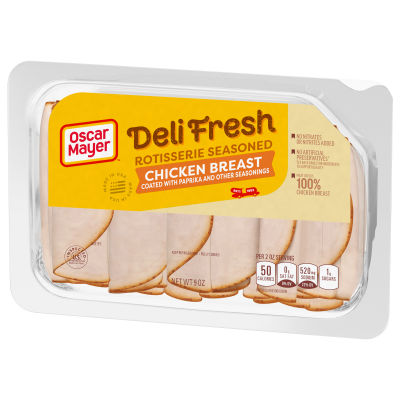 Oscar Mayer Deli Fresh Rotisserie Seasoned Chicken Breast, for a Low Carb Lifestyle, 9 oz Tray