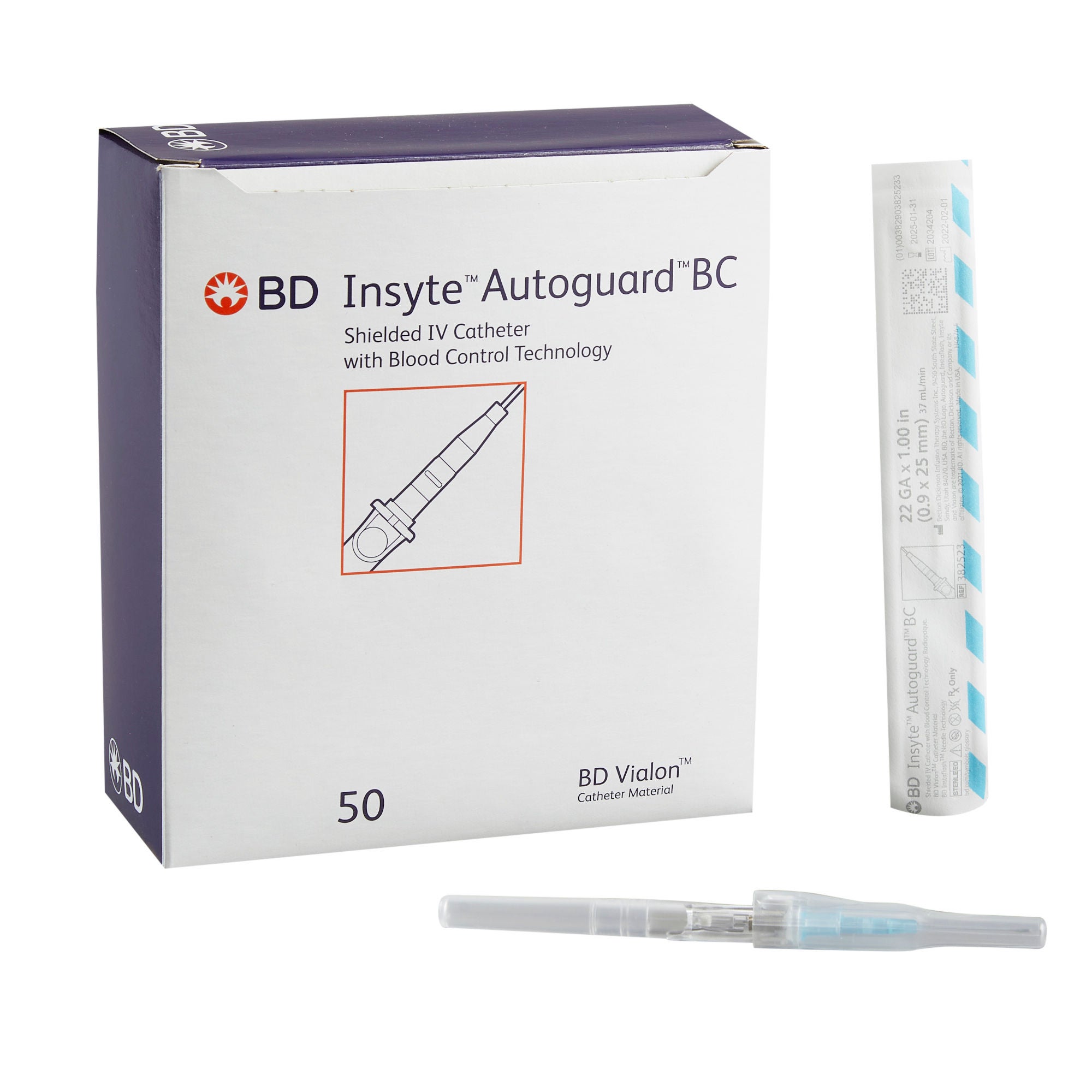 Insyte™ Autoguard™ BC Peripheral IV Catheter, 22 Guage