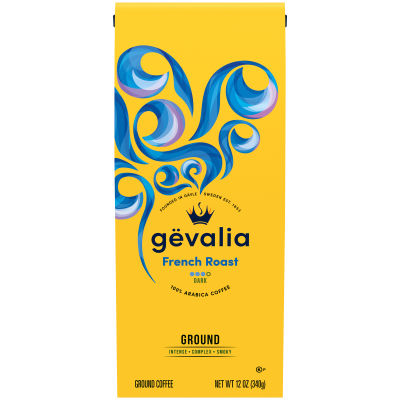 Gevalia French Roast Dark 100% Arabica Ground Coffee, 12 oz Bag