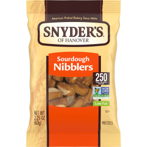 Snyder’s of Hanover Pretzels, Sourdough Pretzels Nibblers, Snack Bag 2.25 Oz