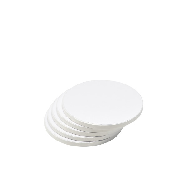 8" Round White Foil Cake Board