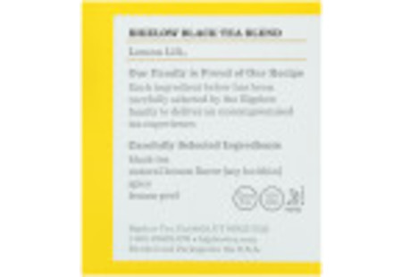 Ingredient panel  of Lemon Lift Tea box - 20 tea bags per box