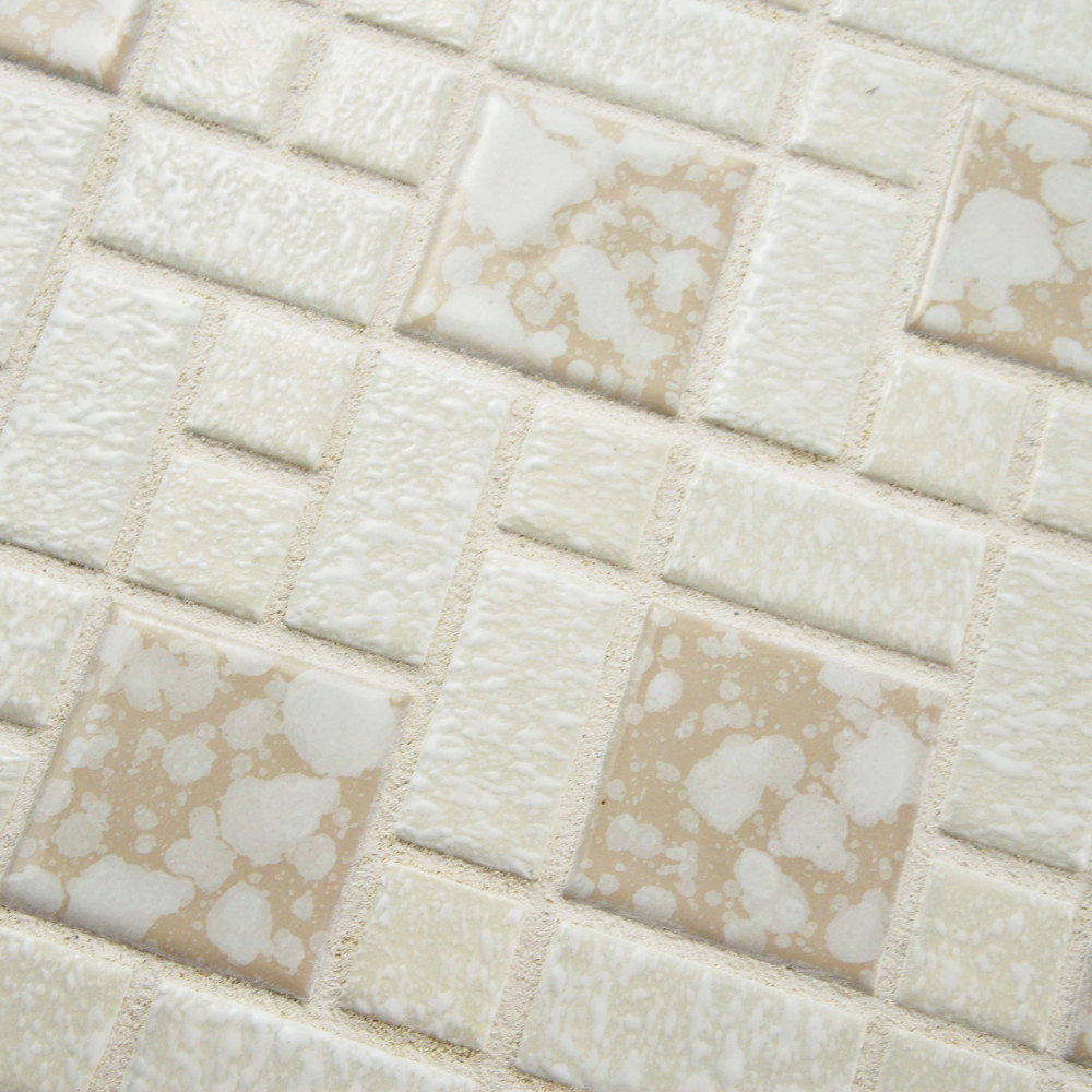 University Bone 11-3/4 in. x 11-3/4 in. Porcelain Mosaic Tile