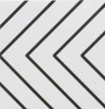 Pop Culture Black And White 8×8 Diagonal Lines Decorative Tile