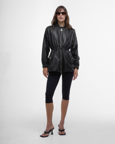 Riley Faux-Leather Casual Jacket Classic Black