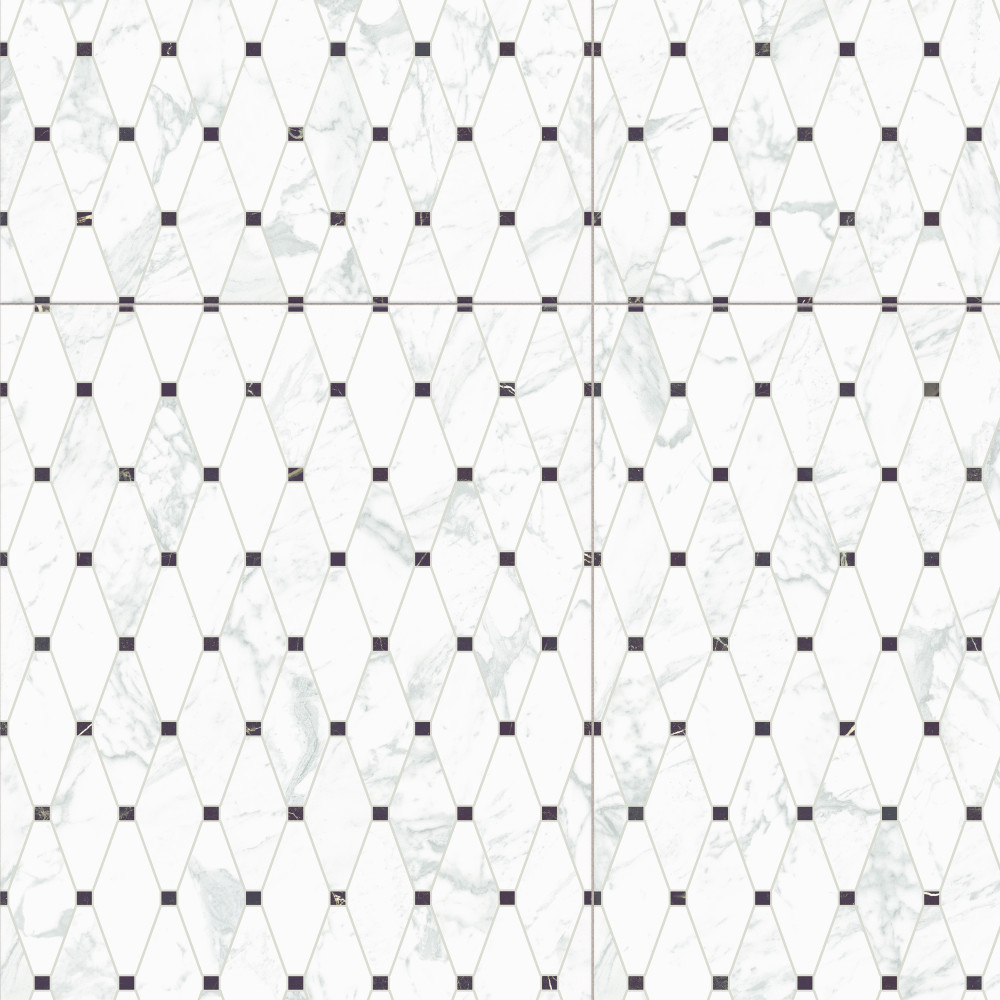 Reve Octogone Deco 23-1/2 in. x 47-1/8 in. Porcelain Floor and Wall Tile