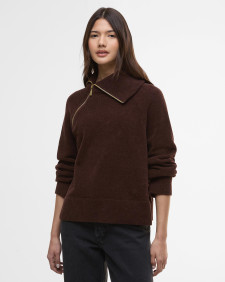 Saskia Funnel-Neck Jumper Chocolate
