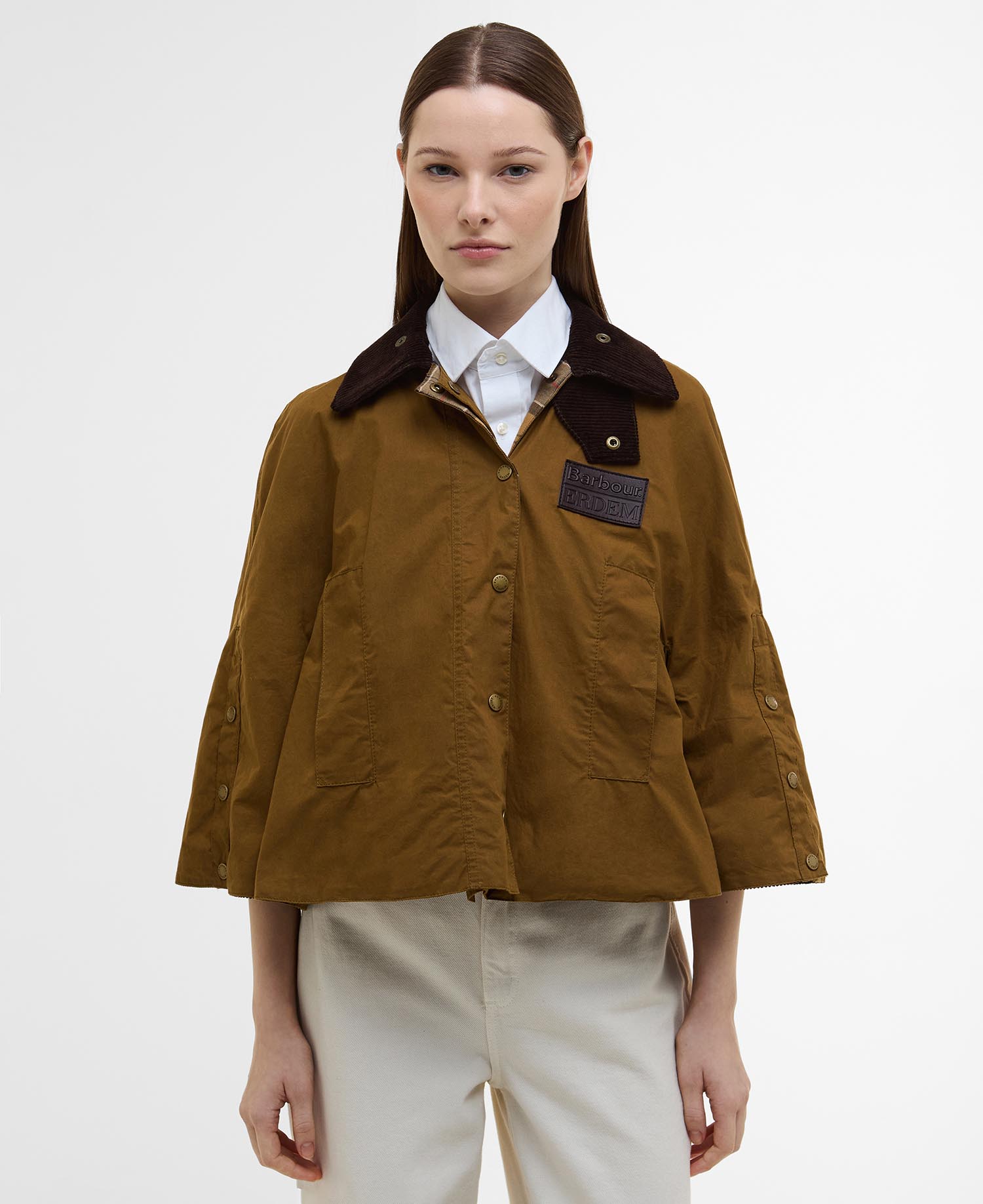 Barbour x ERDEM Reversible Clover Showerproof Trapeze Jacket image number 0
