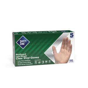 Hillyard, Safety Zone®, General Purpose Gloves, Vinyl, 3.0 mil, Powdered, S, Clear