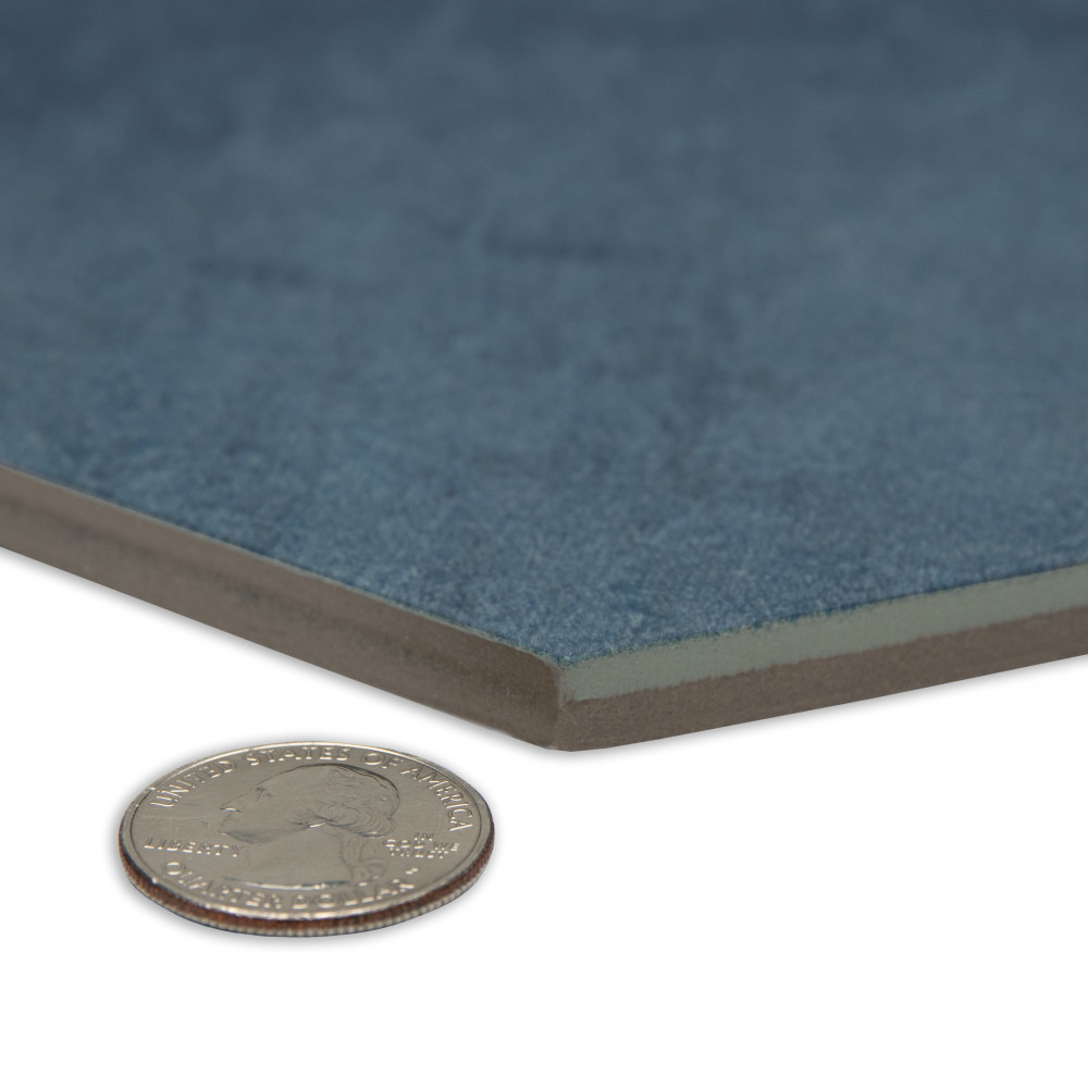 Argillos Hex Deep Blue 20-1/2 in. x 23-5/8 in. Porcelain Floor and Wall Tile